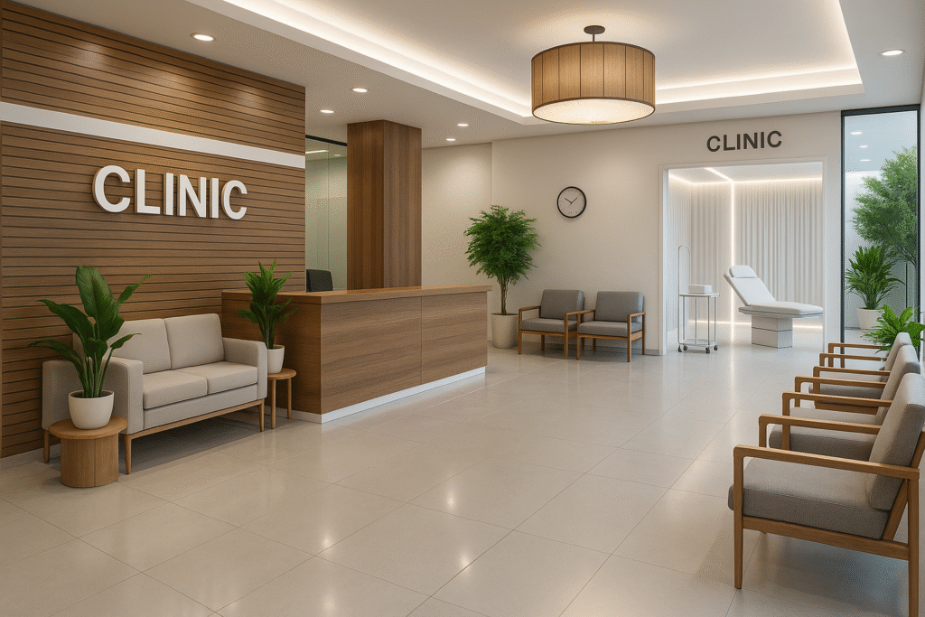 clinic interior designer entrance design
