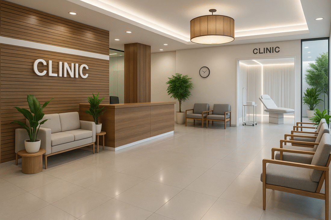 clinic interior designer entrance design