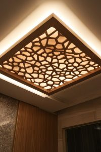 Wooden Triangle POP Ceiling