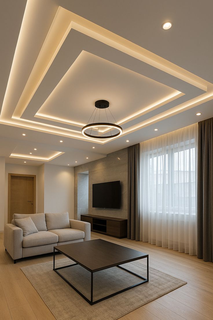 Center Rectangle Ceiling Design